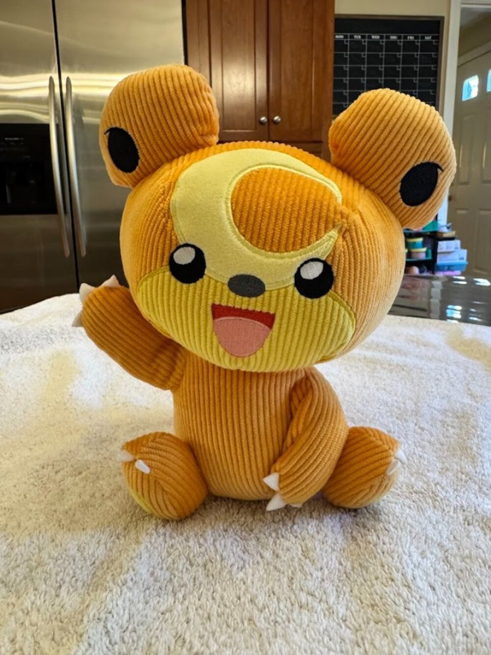 Teddiursa Pokémon Corduroy Plush Stuffed Animal 9”
